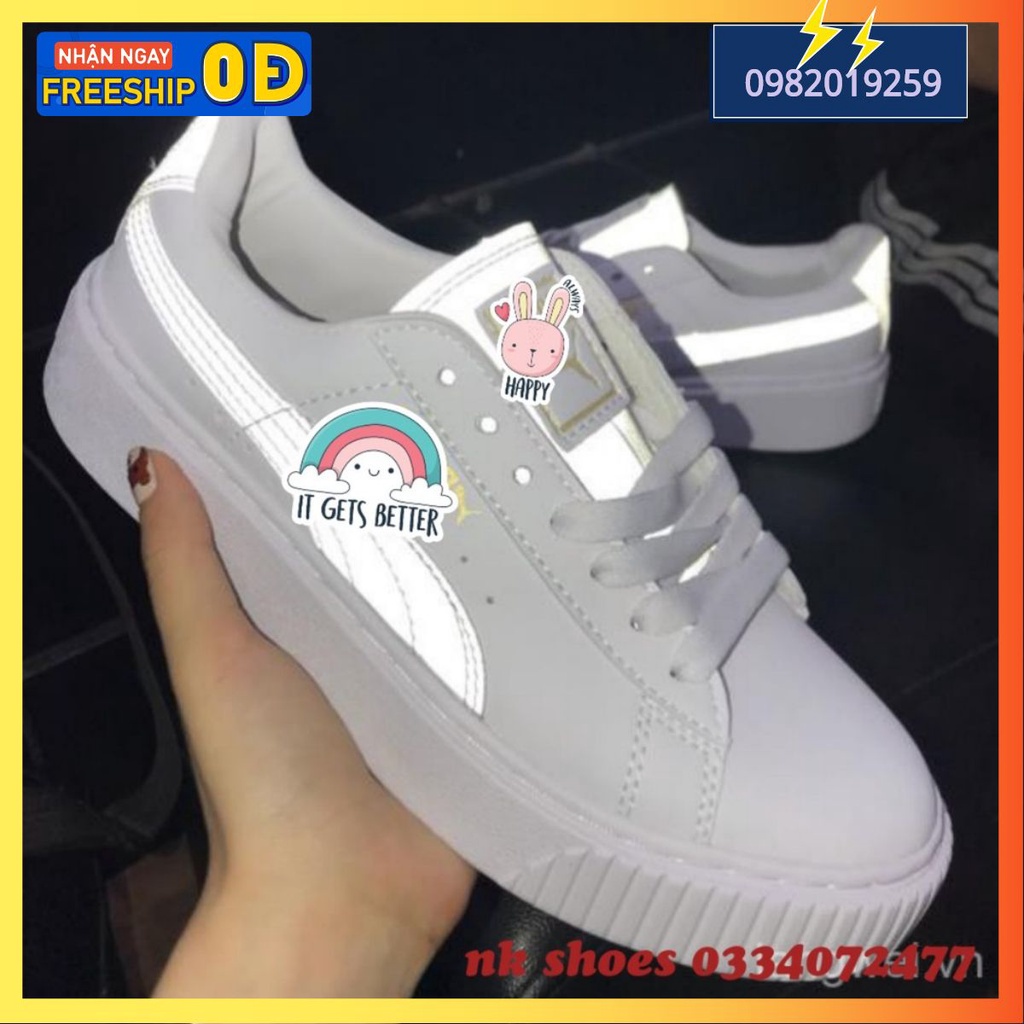[Full Box Bill]Giày MC gót nhung ❤️ Freeship ❤️ màu trắng hàng 1:1