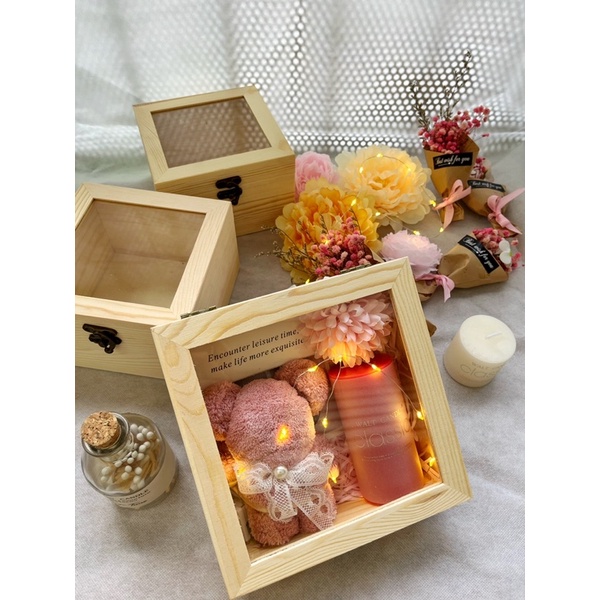 SET QUÀ TẶNG hộp gỗ mặt kính mika, quà tặng dinh nhật, quà cho doanh nghiệp
