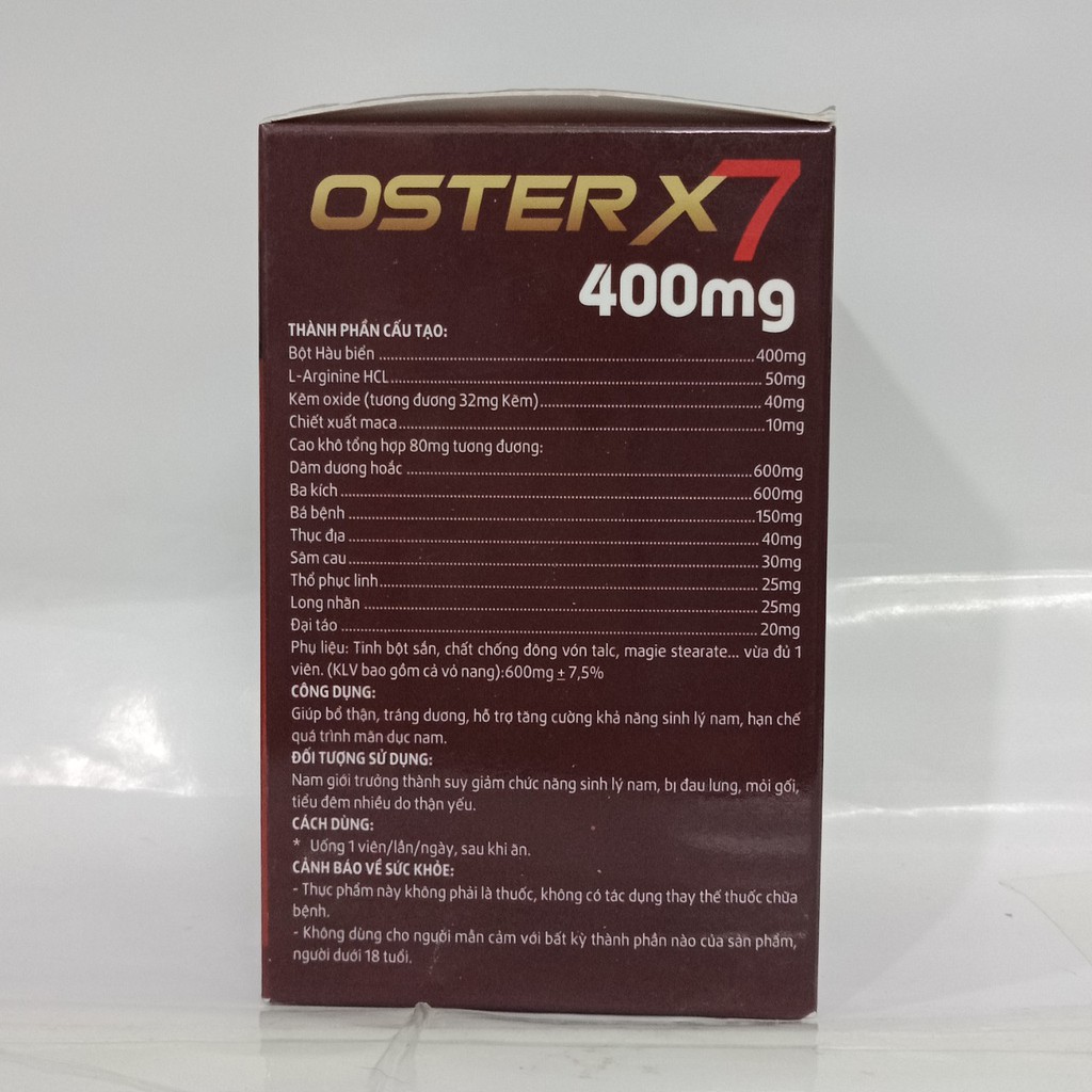 Viên uống Tăng Cường Sinh Lý Nam ❤️CHÍNH HÃNG👍 Viên hàu Oster x7 ❤️Giúp bổ thận tráng dương, tăng cường sinh lực | BigBuy360 - bigbuy360.vn