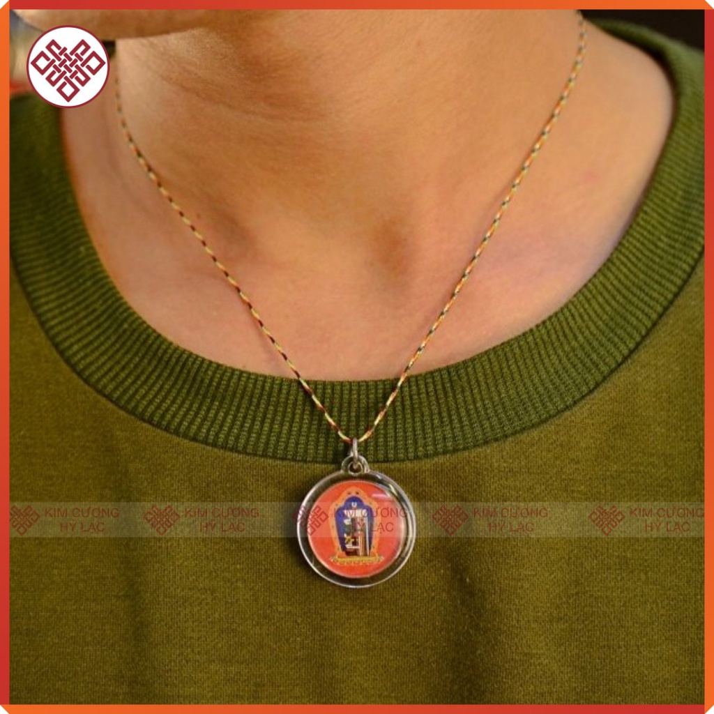 Móc Khóa Bình An Biểu Tượng Kalachakra  Nepal , Lục Tự Chân Ngôn