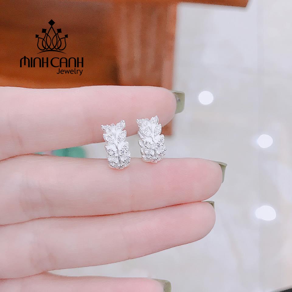 Bông Tai Bạc Cuộn Lá - Minh Canh Jewelry