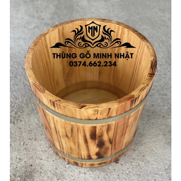 Thùng gỗ đựng nước, xô chậu xách nước bằng gỗ