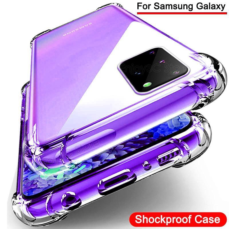 Ốp điện thoại TPU mềm trong suốt chống sốc cho Samsung Galaxy A51 A71