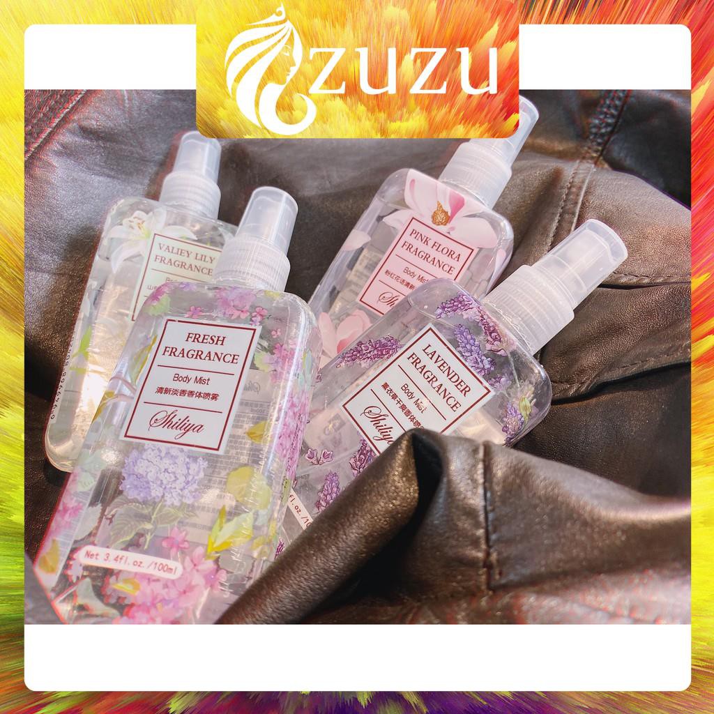 [NH02] Body Mist, Xịt Body SHILIYA NGÀN HOA 100ML Nội Địa Trung Chính Hãng | Thế Giới Skin Care