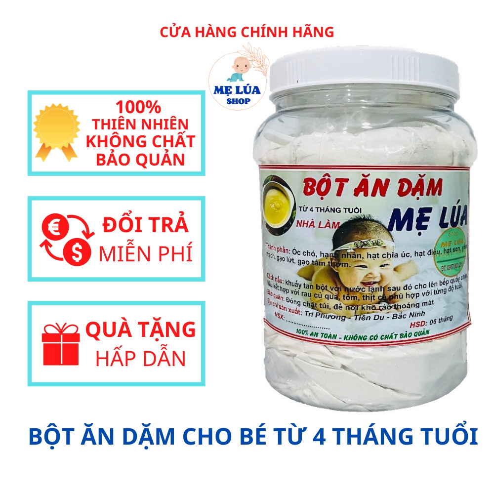 Bột Ăn Dặm Dinh Dưỡng Mẹ Lúa Cho Bé Từ 4m Mix 9 Loại Hạt Ngũ Cốc Giúp Bé