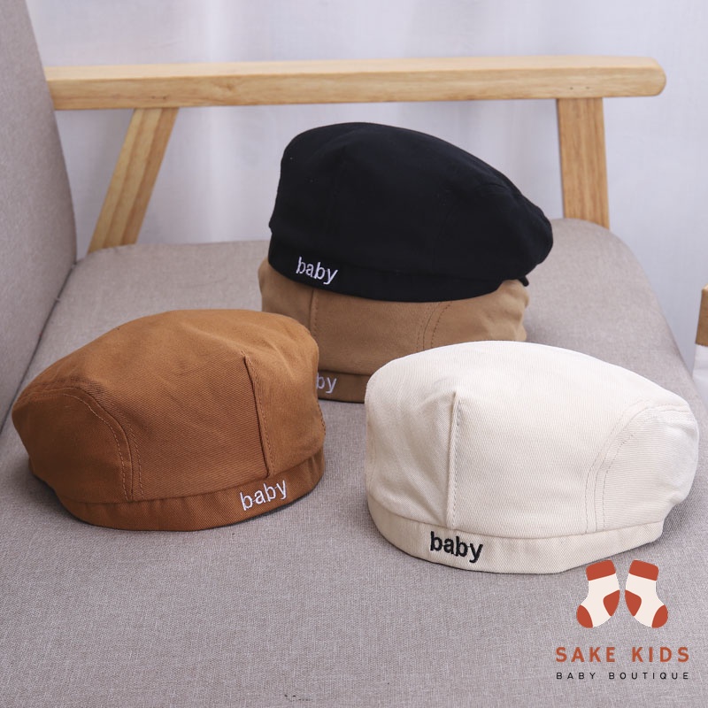 Mũ beret Baby cho bé - Mũ nồi lưỡi trai phong cách Hàn Quốc lịch lãm cho bé trai bé gái từ 3-5 tuổi MN03