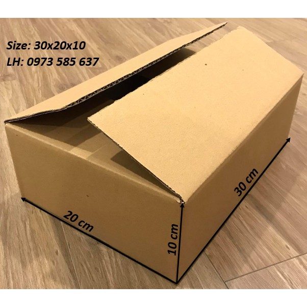 30x20x10 Hộp Carton - Gói Hàng Ship Cod, Hộp Giấy 3 Lớp