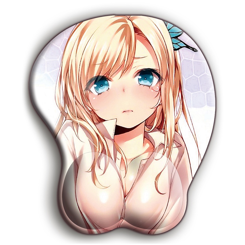 CRE  Creative Anime Cartoon 3D Sexy Mouse Pad Silicone Wristbands Mice Mousepad Wrist Rest Support