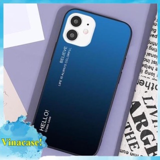 Ốp lưng iPhone 12 - iPhone 12 Pro - iPhone 12 Mini - iPhone 12 Pro Max Gradient edition, chất liệu kính cường lực