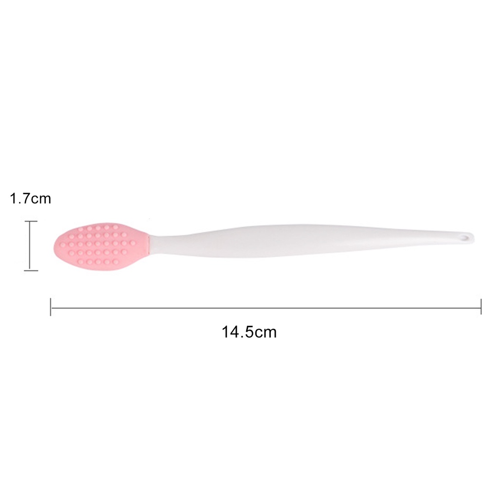 [Hàng mới về] Cọ vệ sinh môi/ mũi hai mặt bằng silicon mềm nhẹ tiện dụng