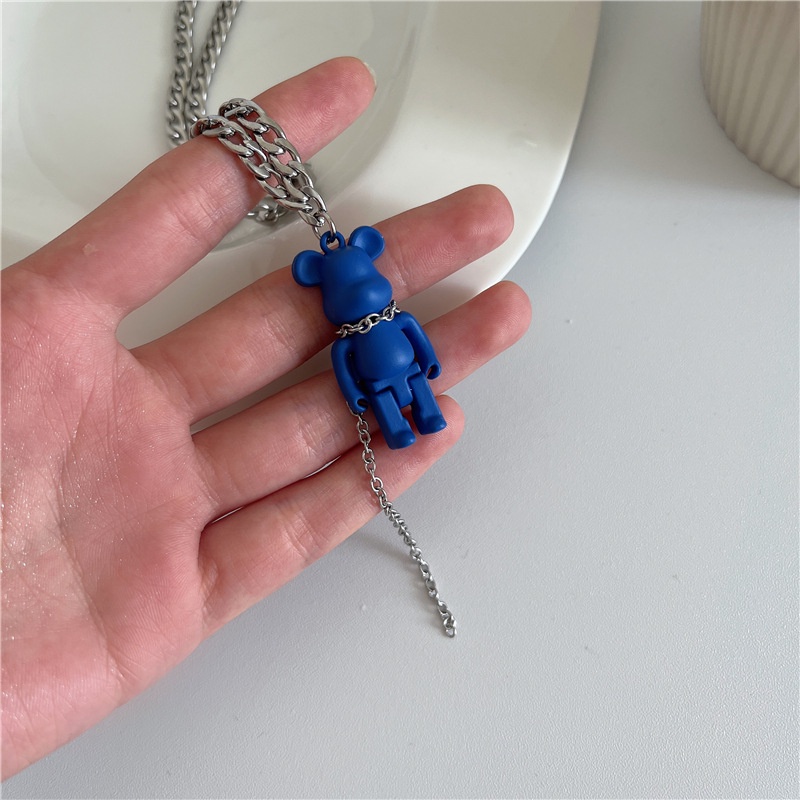 Dây chuyền mặt Gấu dây xích to ULA shop Cá tính Unisex Hàn Quốc hot 2023 VC2