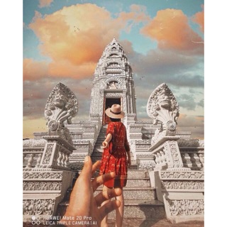 CÓ SẴN/ ORDER | Boho Style | Váy boho thổ cẩm đỏ Retro