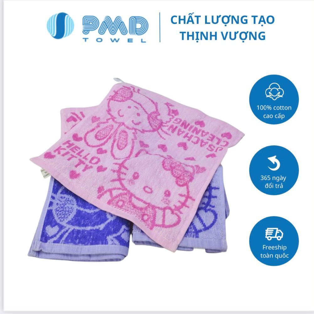 Khăn mặt Hello Kitty cho bé 100% cotton xuất Nhật cao cấp mềm mịn thấm hút cực tốt phù hợp với trẻ nhỏ