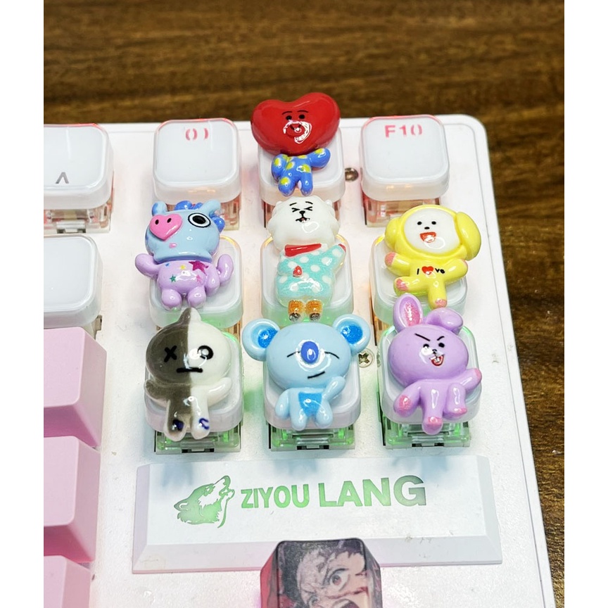 Keycap lẻ anime BTS Bangtan đẹp lung linh keycaps(0029_CH)