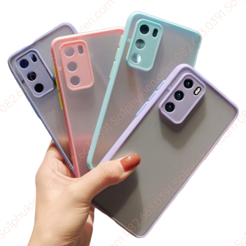 Ốp lưng Oppo A15 A52 A53 A54  A94 A91 A31chất liệu nhám viền màu , bảo vệ camera
