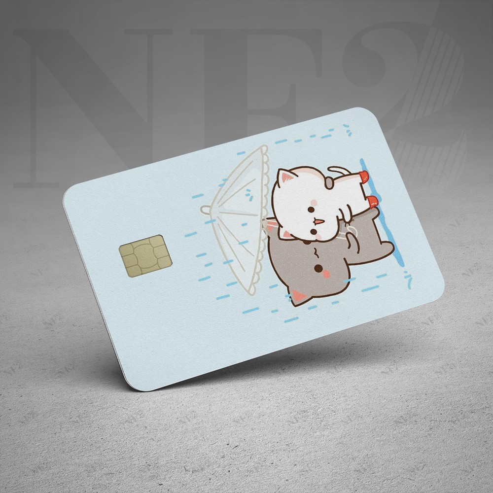 CUTE CAT - Decal Sticker Thẻ ATM (Thẻ Chung Cư, Thẻ Xe, Credit, Debit Cards) Miếng Dán Trang Trí NF2 Cards