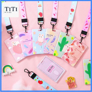 [Rẻ vô địch] Thẻ đeo bảng tên nhựa cứng hoạ tiết hoạt hình siêu dễ thương T01