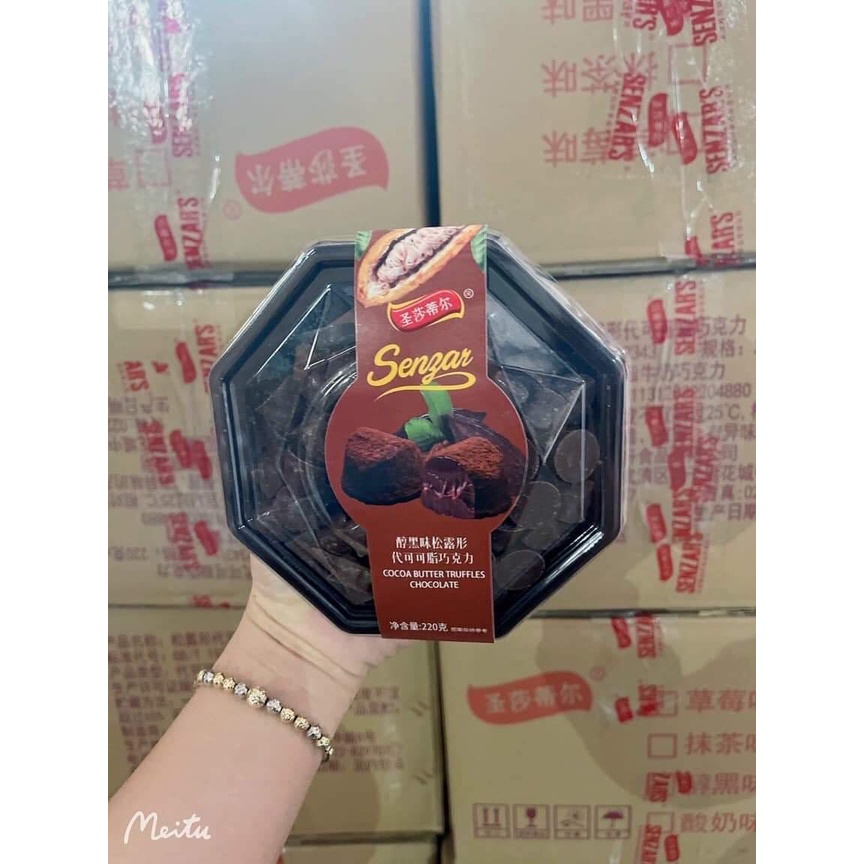 [ Socola Tươi ] Socola tươi / Sôcôla truffle Sengar 4 vị Matcha / Dâu tây / Sữa / SCL Nguyên vị hộp 220g