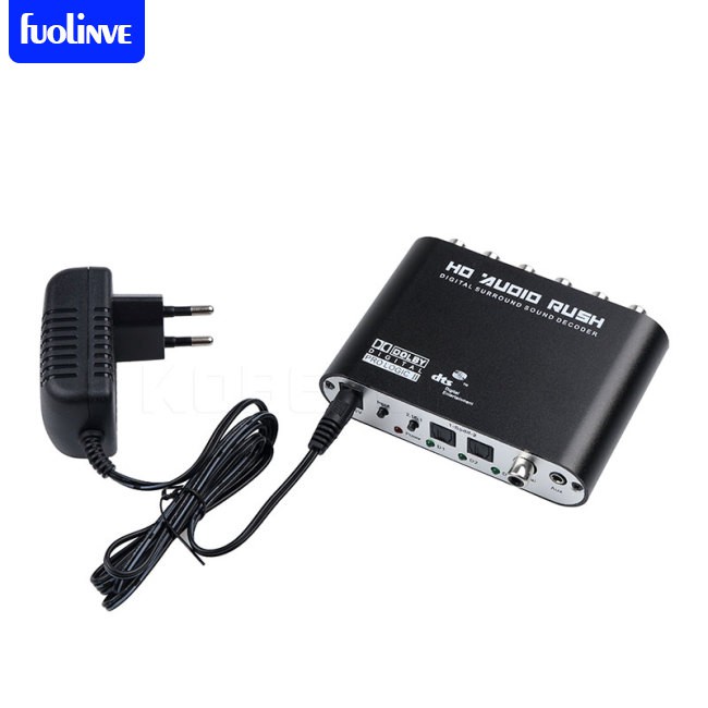 fo 5.1 Audio Gear DTS AC-3 6CH Digital Audio converter LPCM To 5.1 Analog Output 2.1 Digital Audio Decoder For DVD PC