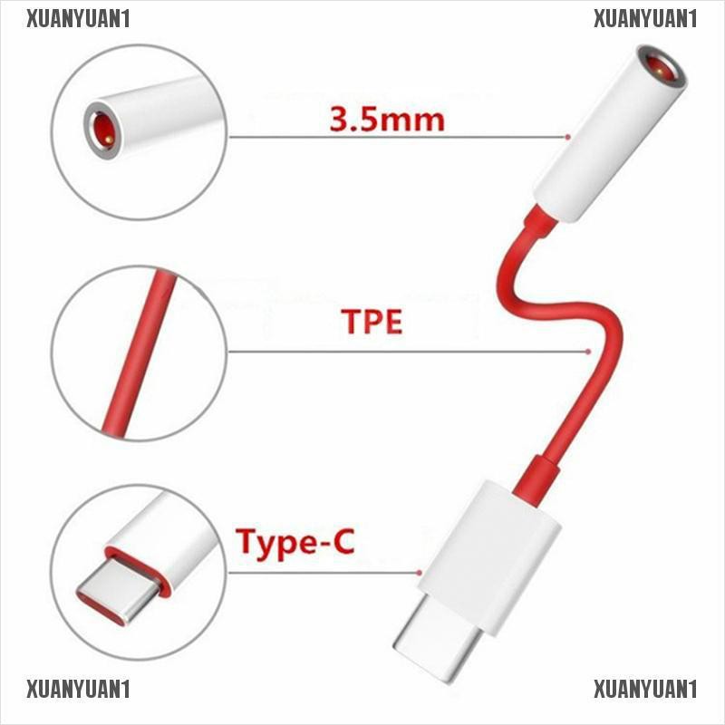 Adapter chuyển đổi Usb Type C thành jack tai nghe 3.5mm Aux A cho Oneplus 6T 7Pro