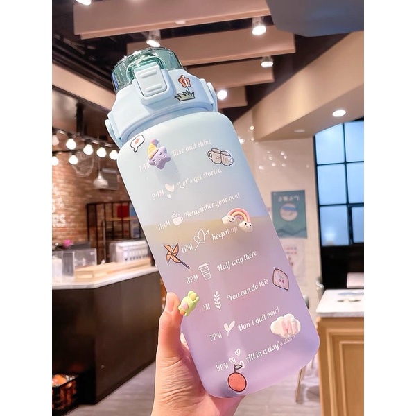 BÌNH NƯỚC 2 LÍT KÈM STICKER SIÊU CUTE