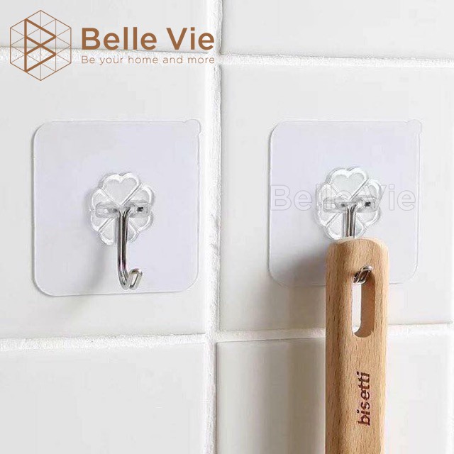 Móc Treo Đồ Dán Tường Chịu Lực BelleVie Treo Quần Áo , Nhà Tắm , Nhà Bêp