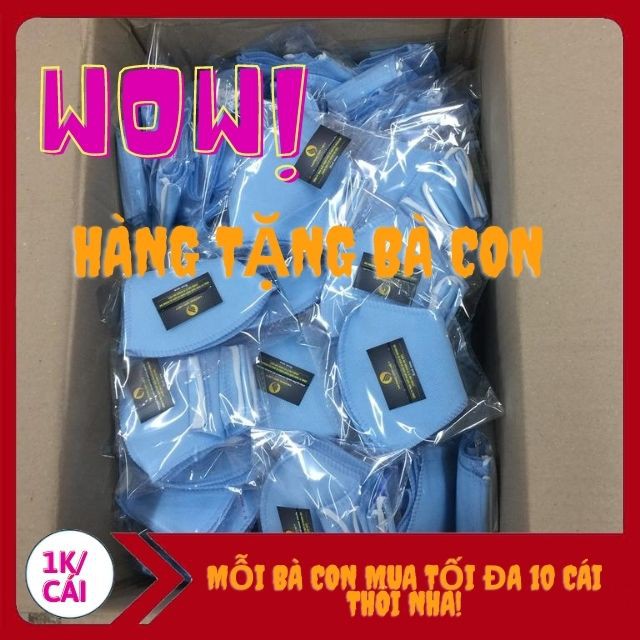 [Tặng 10k/ Chục] Khẩu Trang Vải Không Dệt Kháng Khuẩn 3 Lớp, Tiệt Trùng, Tái Sử Dụng Nhiều Lần, Đóng Gói 2 Cái/Gói