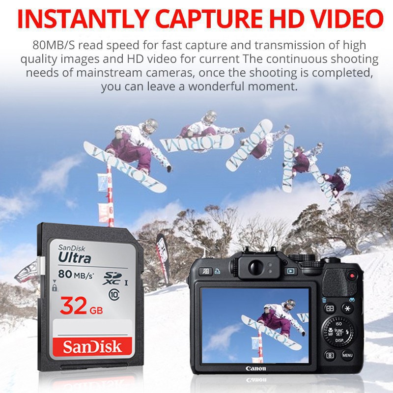 Ultra 16gb 32gb 64gb 128gb class 10 bộ nhớ sd thẻ flash sd cho máy ảnh