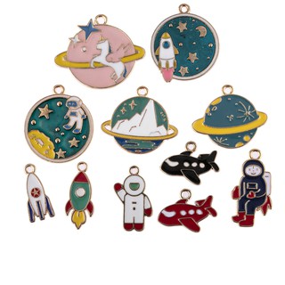 Set 11 mặt Vòng cổ/ vòng tay/ Vòng cổ bằng hợp kim hình chìa khóa/ ngôi sao DIY