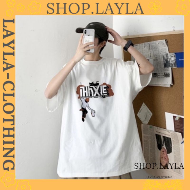 Áo phông tay lỡ form rộng áo thun unisex nam nữ chất cotton mã XIA