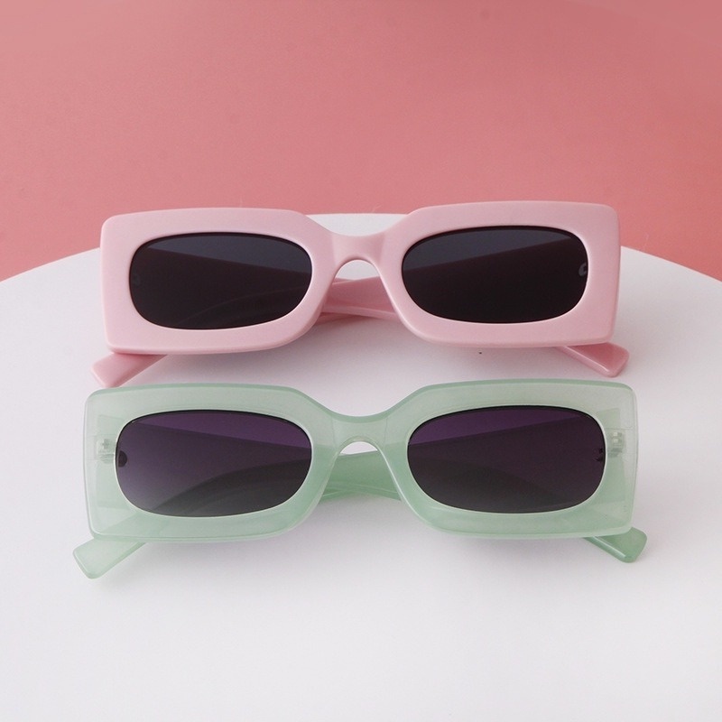 (KIQI-FASHION) COD Kính Mát Vuông Chống Tia Uv400 Thời Trang Dành Cho Cả Nam Và Nữ