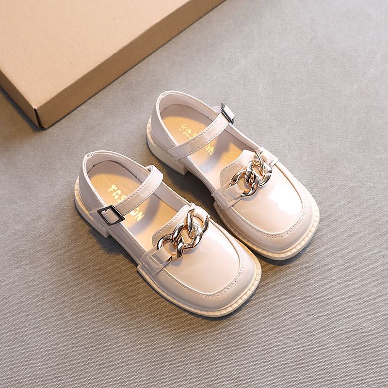 Giày Da Màu Đen Phong Cách Anh Quốc Thời Trang Mùa Thu 2022 Cho Bé Gái