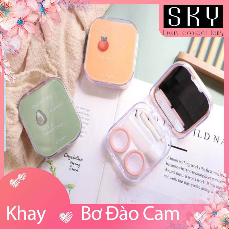 Khay Đựng Lens Phong cách: bơ, đào, cam ngọt