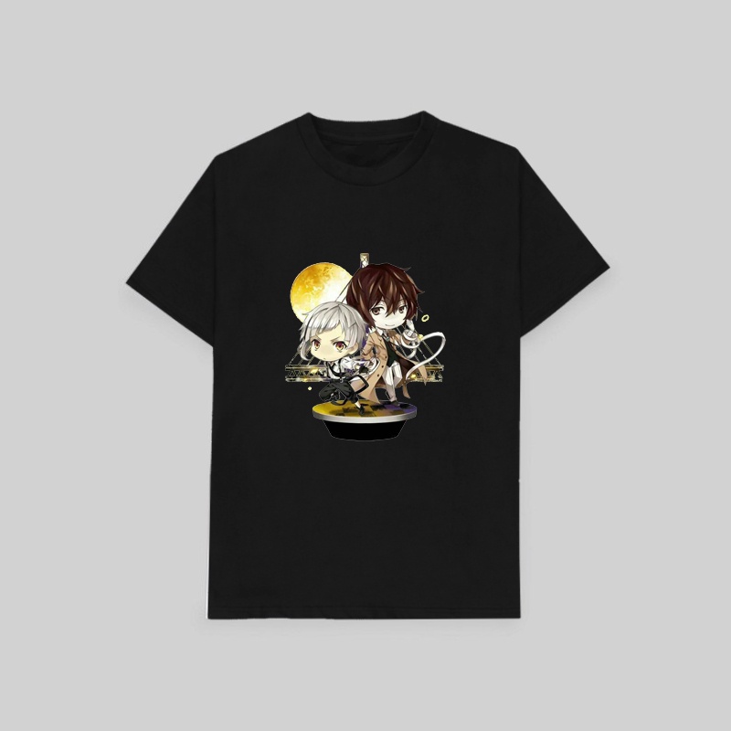 Áo thun phông đen in hình Kaito Kid thời trang xinh xắn cá tính anime chibi