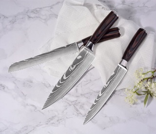 Combo 8 dao thép Nhật vân Damascus siêu bén siêu bền