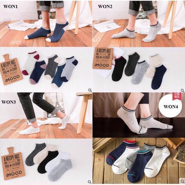 Hộp 4 Quần Sịp Tam Giác Thông Hơi + 1 Đôi Tất Ngắn Cổ,.