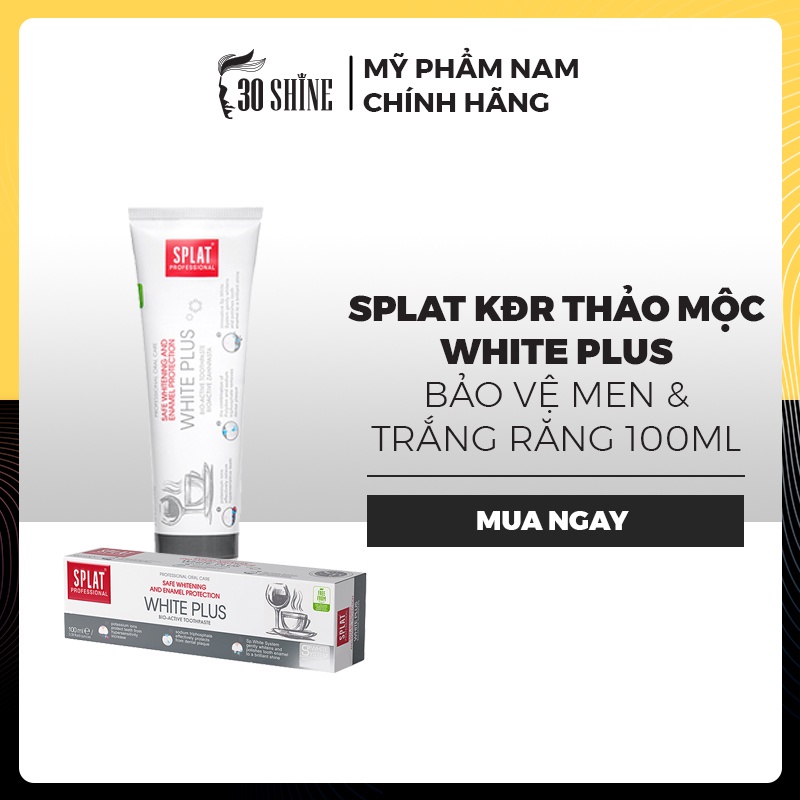 Kem Đánh Răng Splat WHITE PLUS Thảo mộc bảo vệ men &amp; trắng răng 100ml