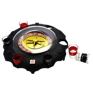 Vòng xoay may mắn uống rượu Roulette 06 ly, dùng pin, nắp đậy trong suốt sang trọng