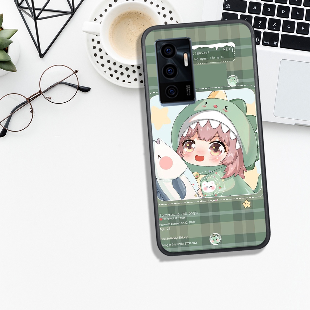 [HOT]ỐP VIVO Y21 - Y21S - Y33S - Y15S - Y30 - Y50 , IN HÌNH KHỦNG LONG CHIBI SIÊU DỄ THƯƠNG.