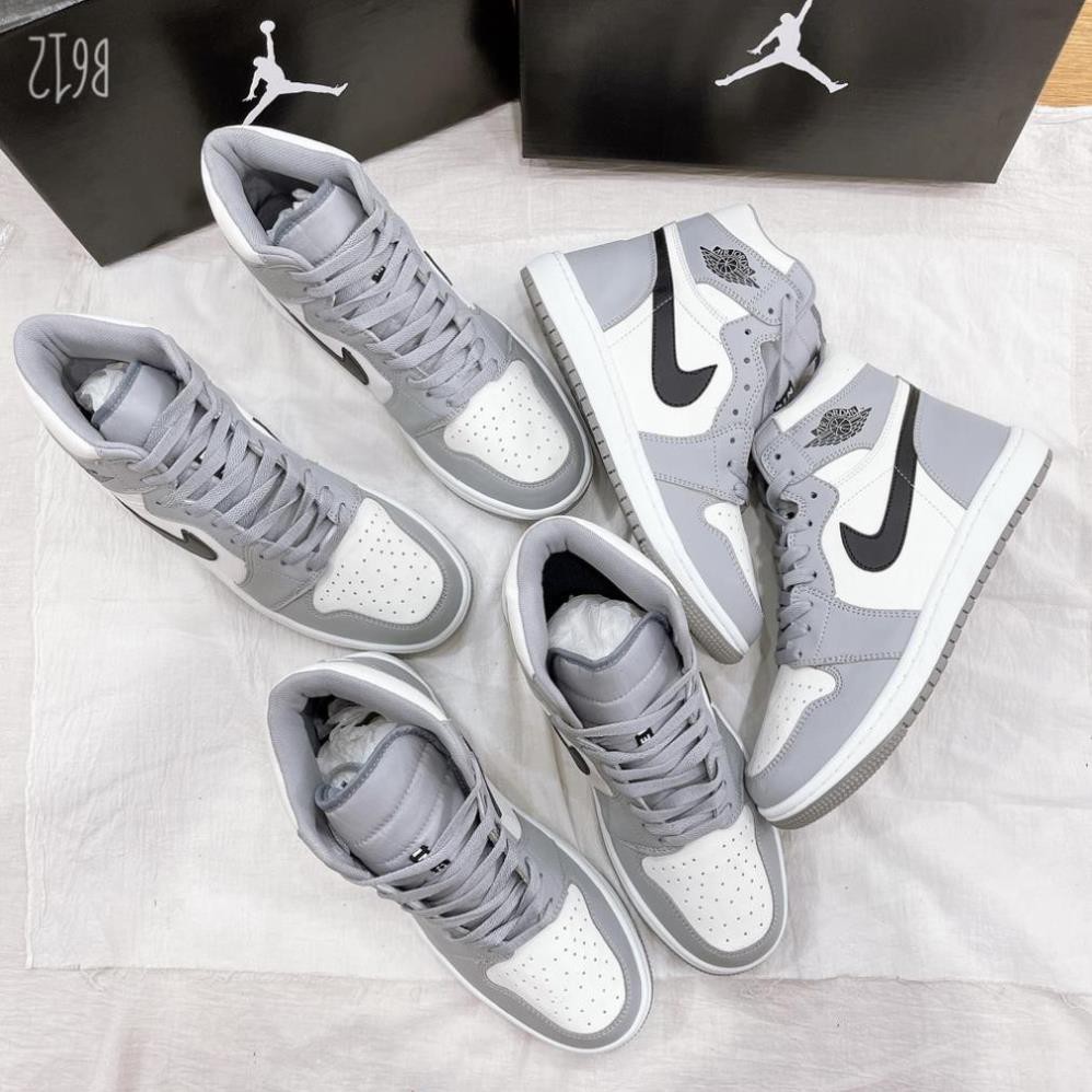 Giày jordan Xám cao cổ 💦SALE SỐC🌺, Giày thể thao 𝐀𝐈𝐑 𝐉𝐎𝐑𝐃𝐀𝐍 1 xám cao cổ móc đen full box bill | BigBuy360 - bigbuy360.vn