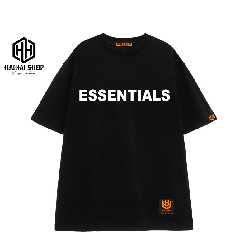 Áo thun tay lỡ form rộng dáng xuông FOG ESSENTIA, áo đôi nam nữ 2 màu trắng đen basic oversize tay lỡ