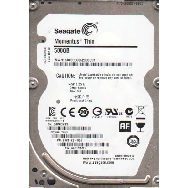 Ổ cứng Sata 500Gb / 5400rpm 2.5&quot; Bh 36 tháng