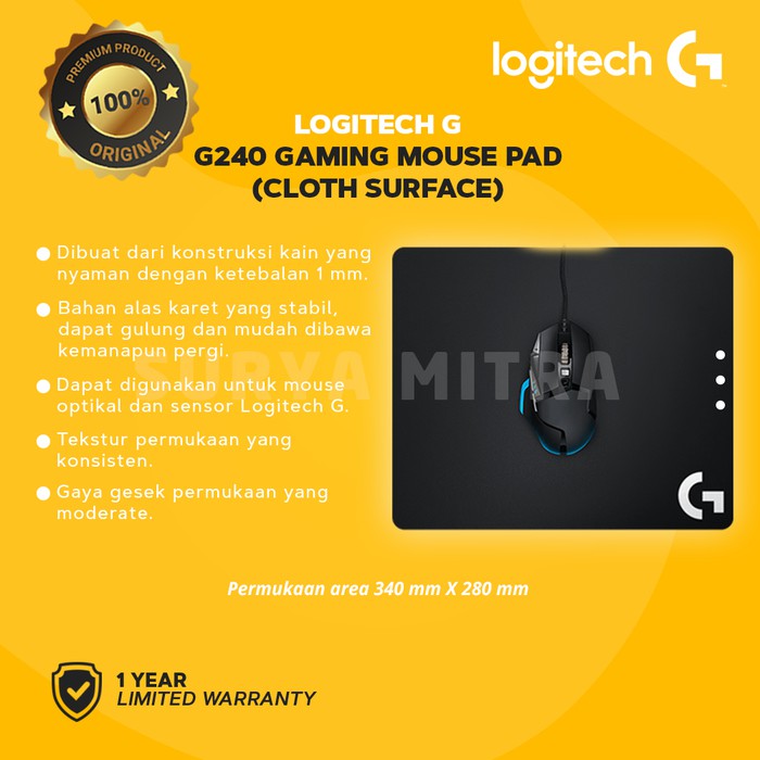 Miếng Lót Chuột Gaming Logitech G240 / G240