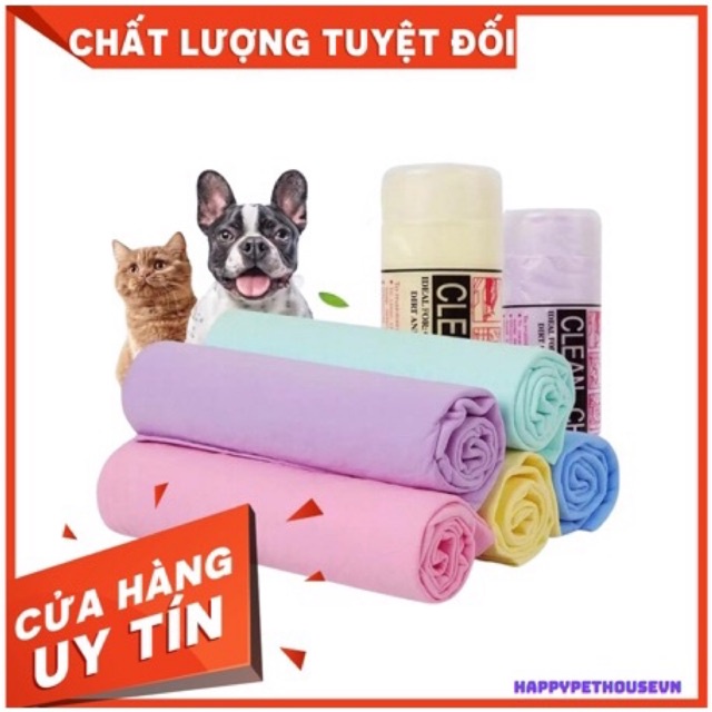 Khăn Siêu Thấm Siêu Hút Nước Chuyên Dùng Cho Thú Cưng Chó Mèo