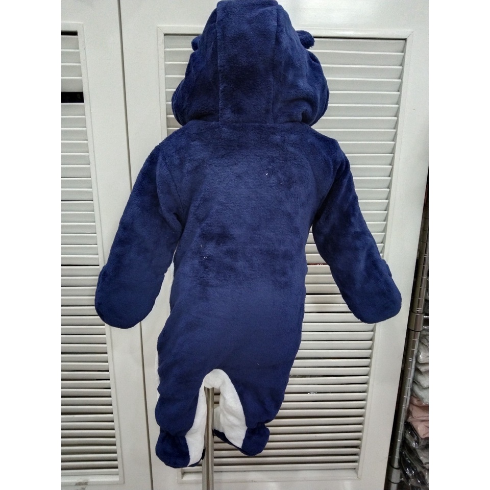 BODY hình gấu phối 2 màu xanh trắng dành cho bé nhỏ