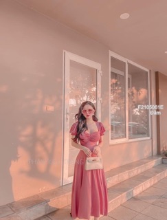 Đầm maxi xoè nhún ngực