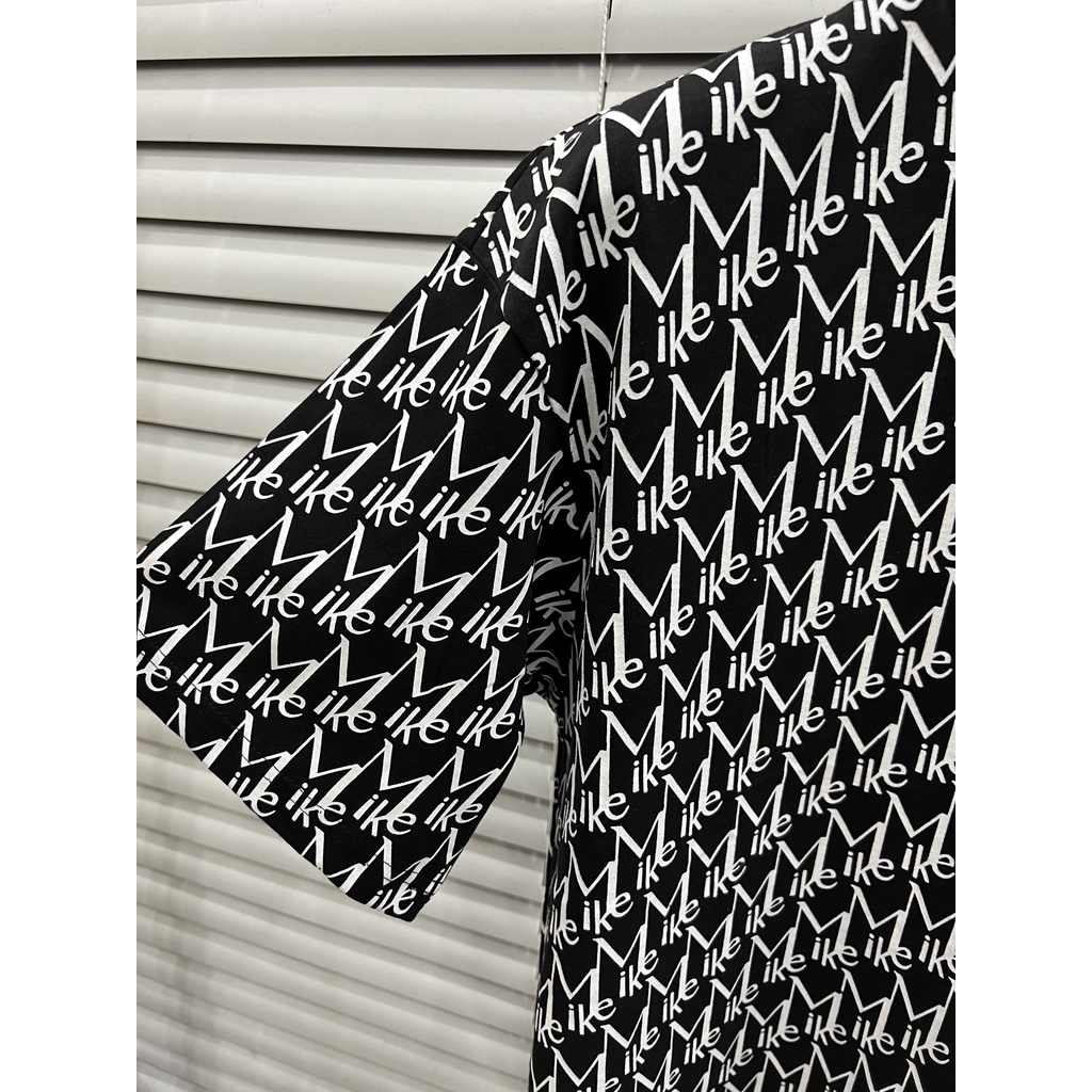 Áo phông tim đỏ Monogram 2  họa tiết in kín BIGOMALL - Áo thun tay lỡ unisex Freesize Form Rộng 65kg