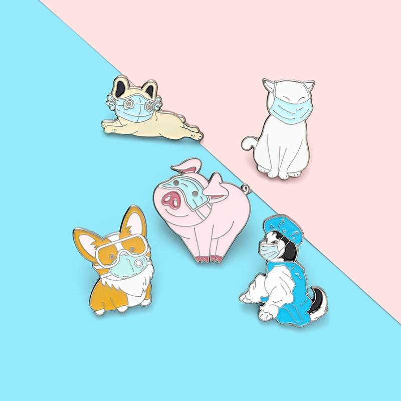 Ghim cài áo hình động vật hoạt hình dễ thương