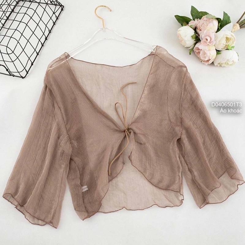 Áo khoác voan mỏng croptop 0622
