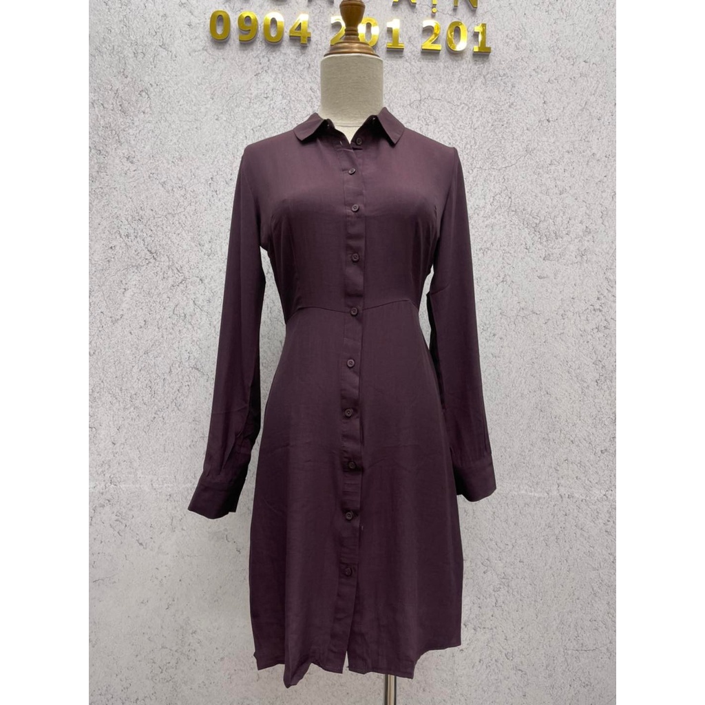Đầm sơ mi tay dài